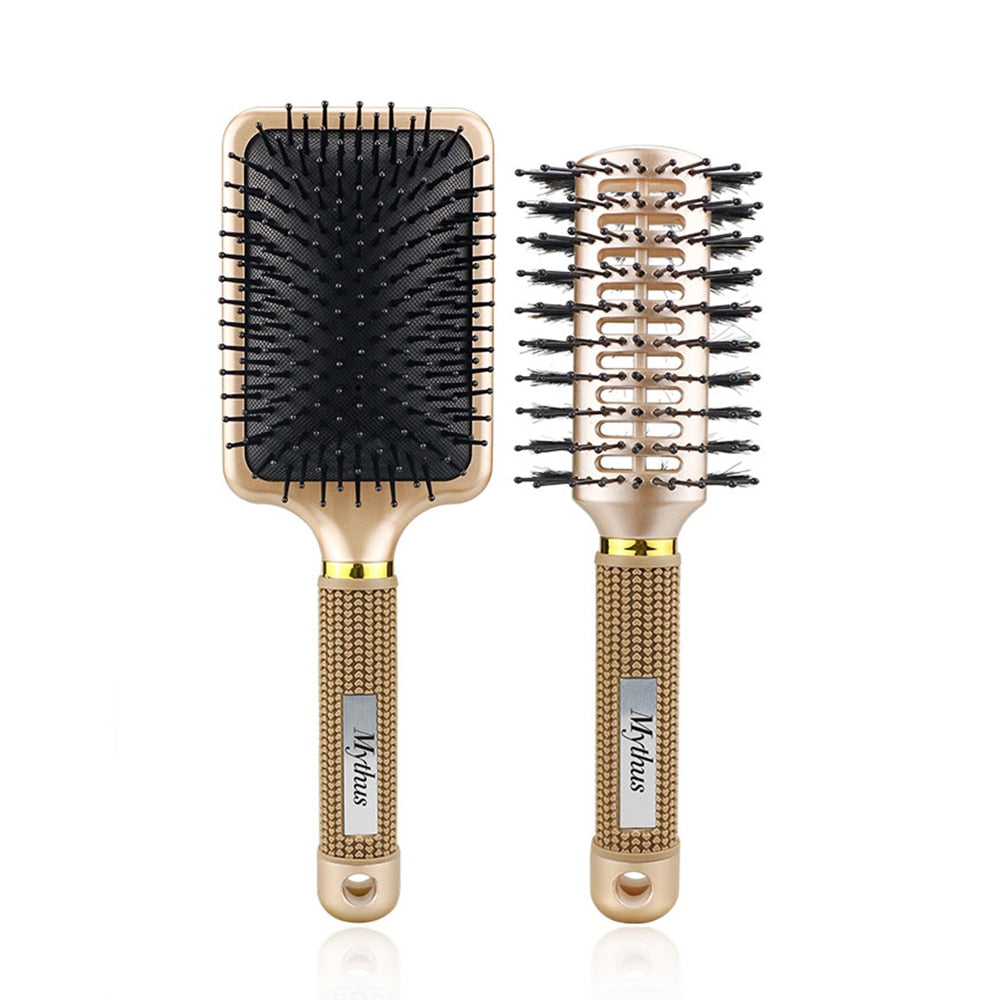 Salon Hair Styling Brush Kit Gold