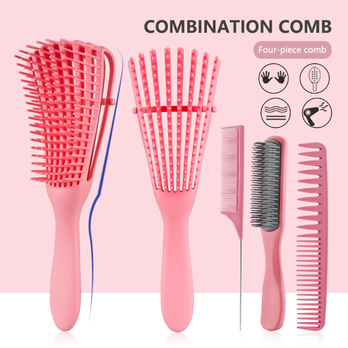 4/pcs Detangle Brush Hair Comb Set