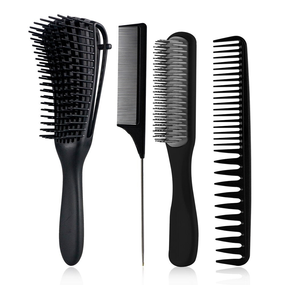 4/pcs Detangle Brush Hair Comb Set