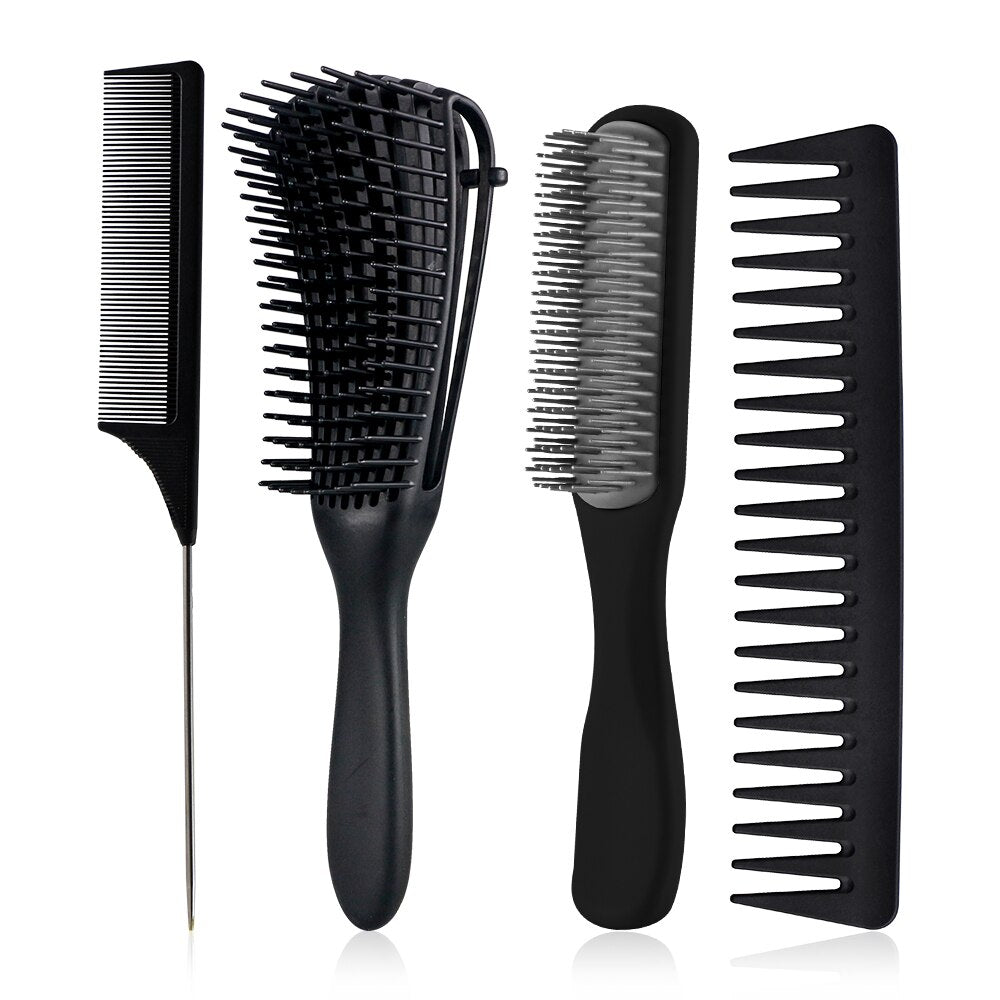 4/pcs Detangle Brush Hair Comb Set