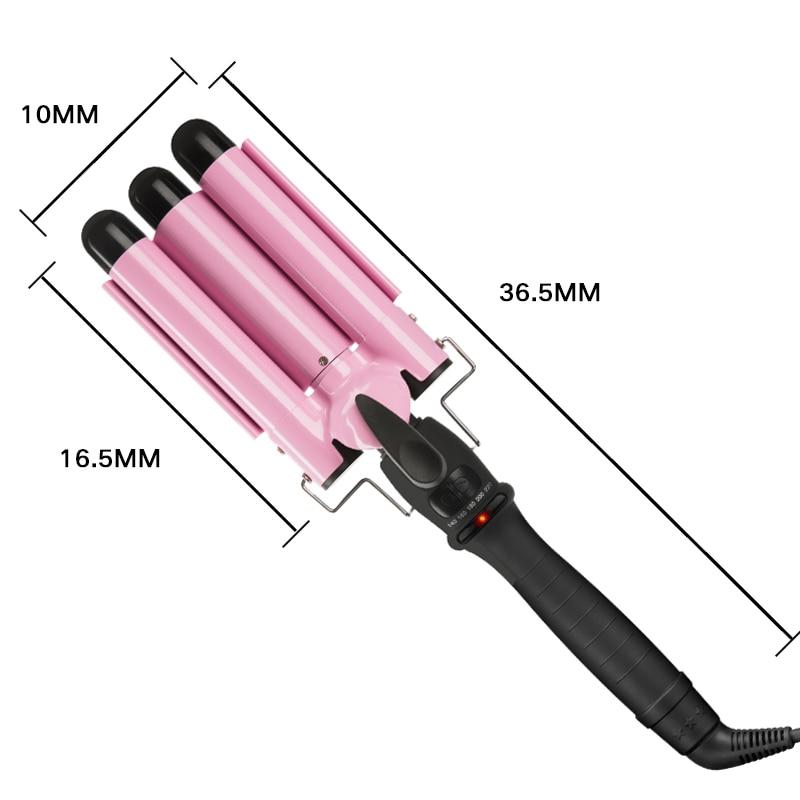 19mm/25mm/28mm Ceramic Triple Barrel Hair Curler