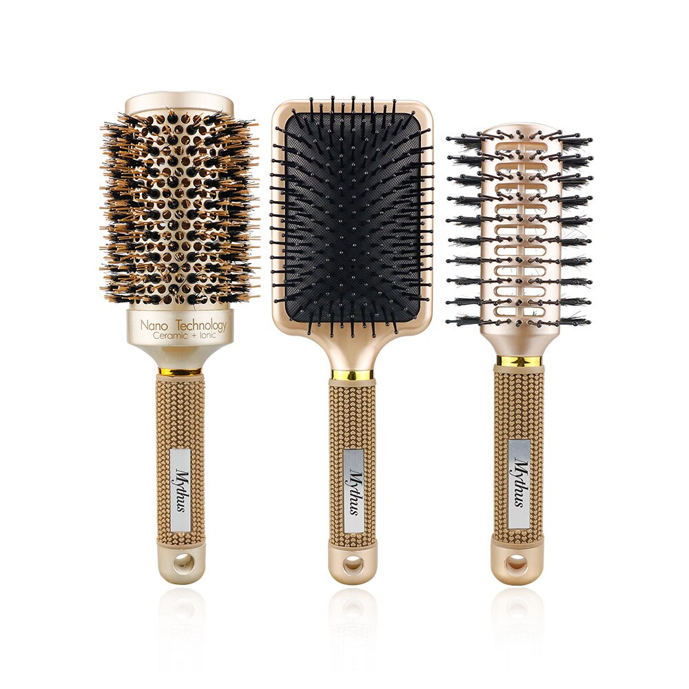 Salon Hair Styling Brush Kit Gold