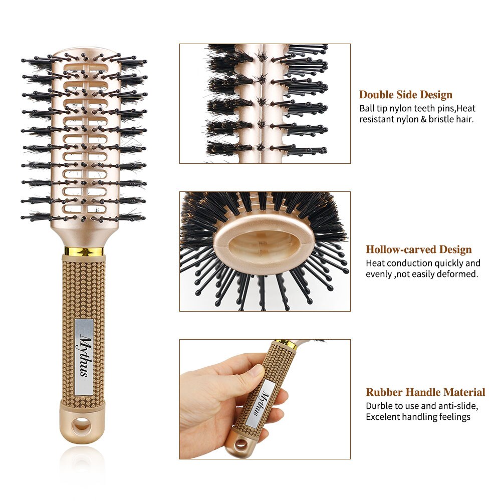 Salon Hair Styling Brush Kit Gold