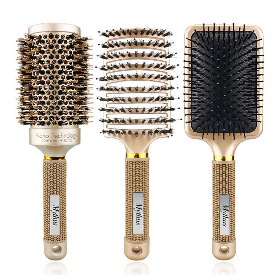 Salon Hair Styling Brush Kit Gold