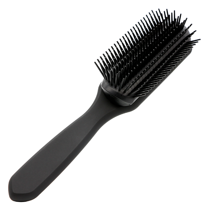 9 Line TeethBrush For Hair Comb In Black